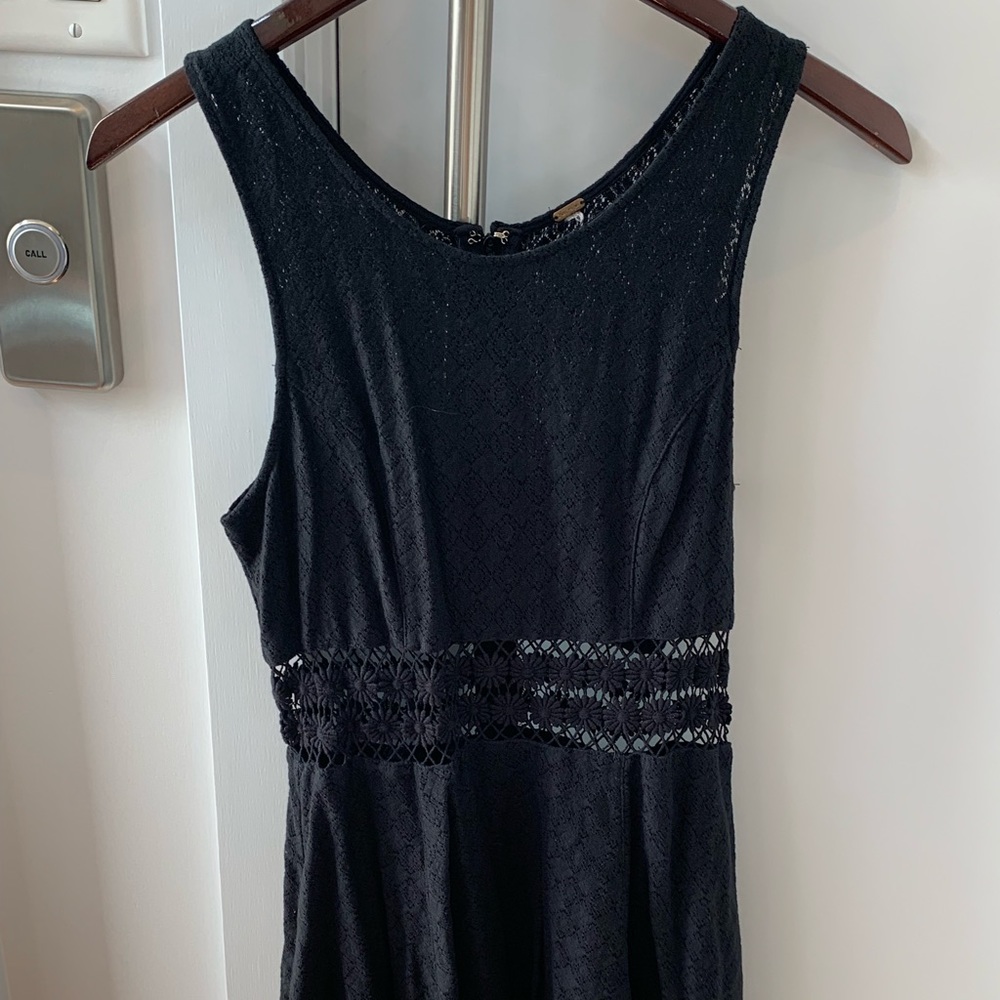 Free people daisy black mini dress size M